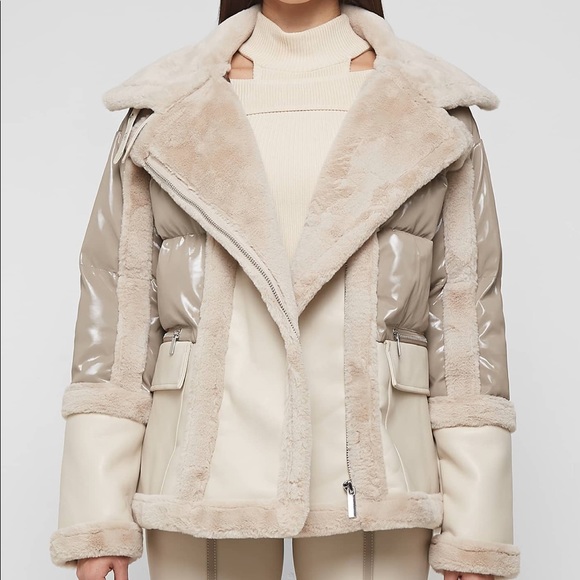 HIGH SHINE & PLUSH PUFFER JACKET - BLACK - Picture 8 of 10